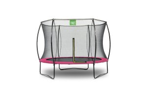 Exit 8ft Silhouette Pink Trampoline With Enclosure