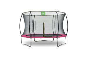 Exit 10ft Silhouette Pink Trampoline With Enclosure