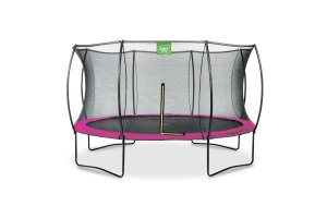 Exit 12ft Silhouette Pink Trampoline With Enclosure