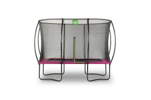 Exit 7ft x 10ft Silhouette Rectangle Pink Trampoline With Enclosure