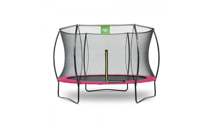 Exit 10ft Silhouette Pink Trampoline With Enclosure