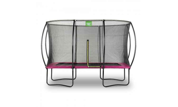 Exit 8ft x 12ft Silhouette Rectangle Pink Trampoline With Enclosure