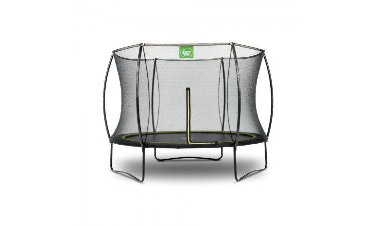 Exit 8ft Silhouette Black Trampoline With Enclosure