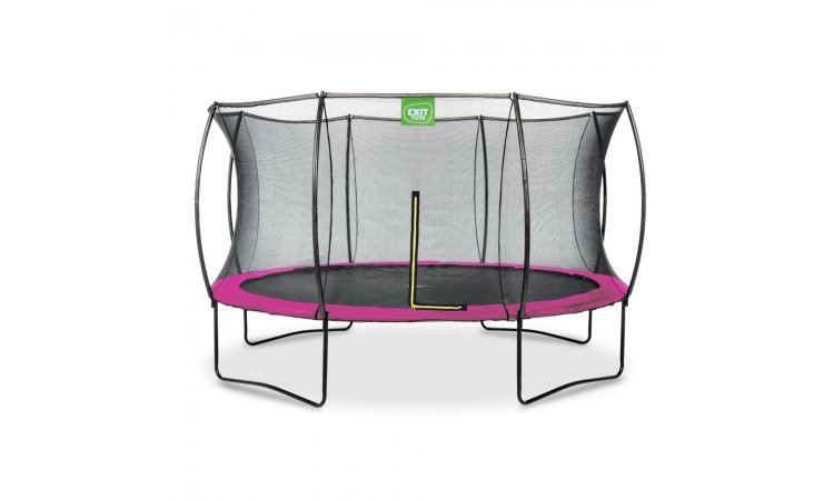 Exit 14ft Silhouette Pink Trampoline With Enclosure