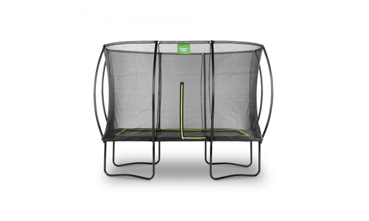 Exit 7ft x 10ft Silhouette Rectangle Black Trampoline With Enclosure